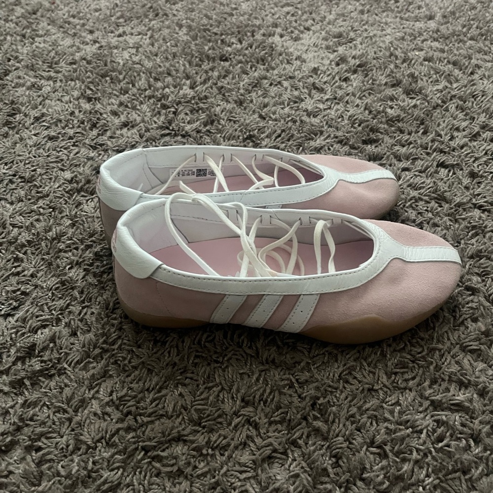 adidas Pink and White Ballet-Style Flats - Picture 5 of 8